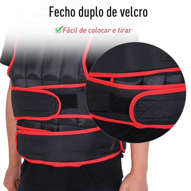 Colete de treinamento Máximo de 15 kg Velcro Cinto duplo