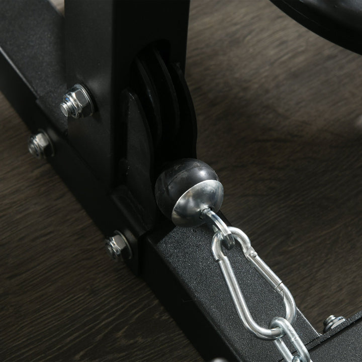 Máquina Multi Estação Musculação para Treino de Ombros Braços Placas de Pesos de 100 kg Carga Máxima 120 kg para Fitness Ginásio em Casa 170x139x200 cm Preto