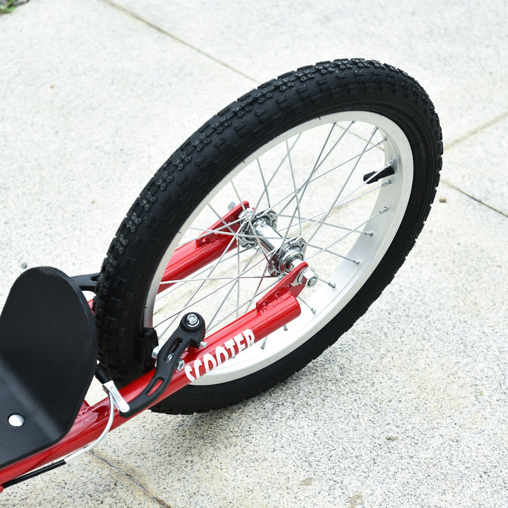 trotinete para crianças acima de 5 anos de altura ajustável com pneus Freio Vermelho