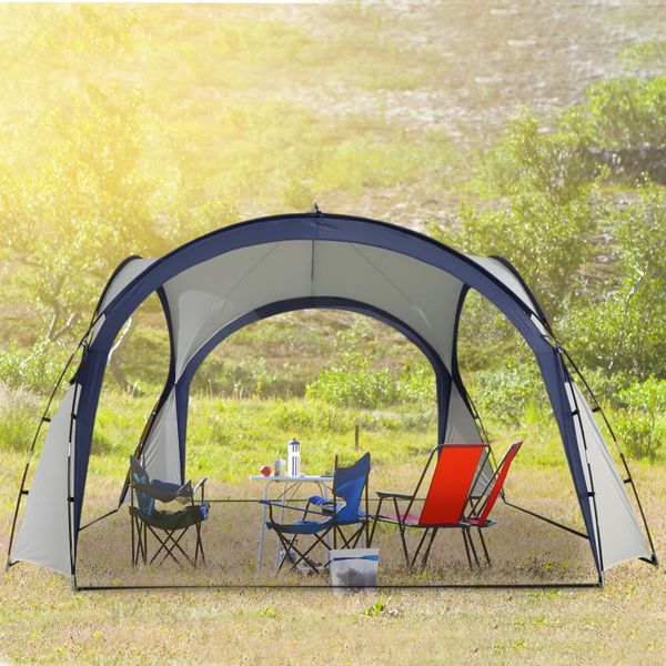 Tenda campismo 3,5x3,5m Toldo aberto para eventos Camping impermeável Proteção UV