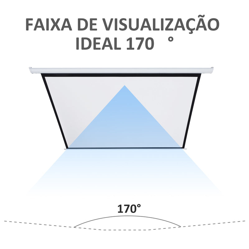 Tela do projetor elétrico 100 polegadas motorizada 4: 3 Formato com controle remoto 203x152 cm