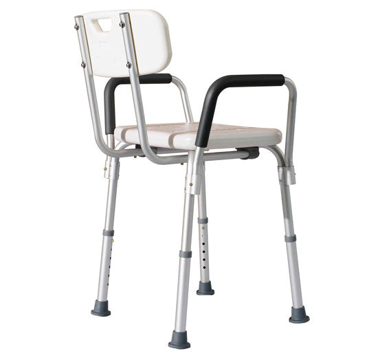 Cadeira Ortopédica Regulável para Banho- Cor: Branco- Carga: 135 kg- 46,5 x 54,2 x 72,5-85 cm