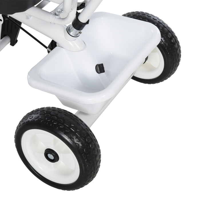 Triciclo Infantil com Capuz - Branco - Ferro, Plástico e Tecido - 103 x 47 x 101cm