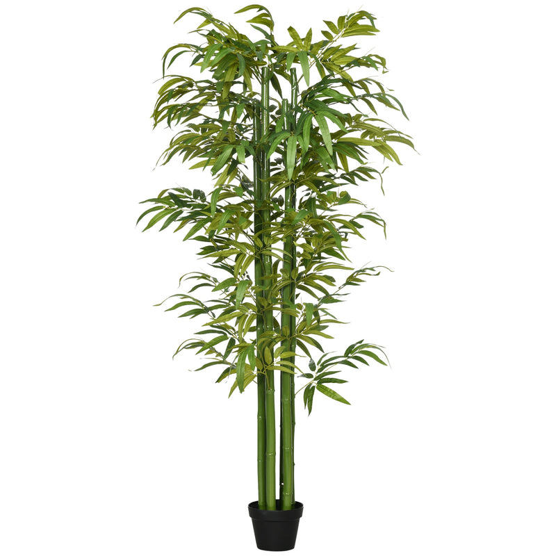 Planta Artificial Bambu em Vaso 180cm Bambu Artificial para Interiores e Exteriores Decoração de Sala de Estar Escritório Ø17x180 cm Verde