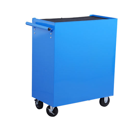 Carrinho de ferramentas metálico 5 gavetas e 4 rodas - azul