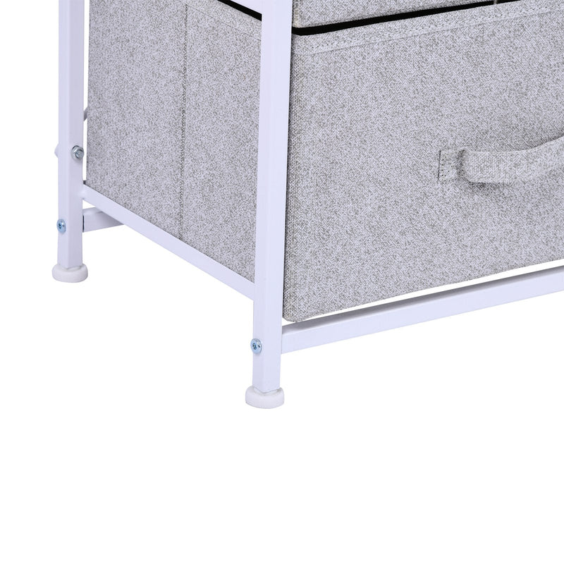 Cómoda Organizador com 4 Gavetas de tecido para sala de estar quarto 45x30x92cm