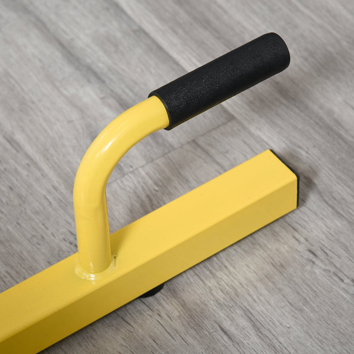 Sissy Squat 3 em 1 Máquina de Agachamento para Exercícios de Abdominais Flexões Agachamentos 50x97x56,5cm Preto e Amarelo