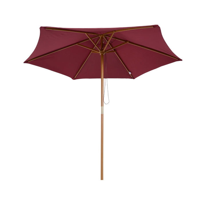 Parasol Pátio Terraço Jardim Diâmetro 2,5m Altura 2,3 m Cor Vinho