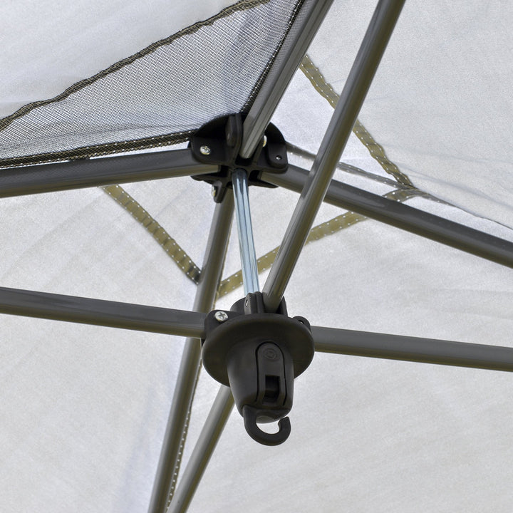 Tenda de jardim portátil dobrável de 3x3m com bolsa de transporte rodas de aço para festas ao ar livre.