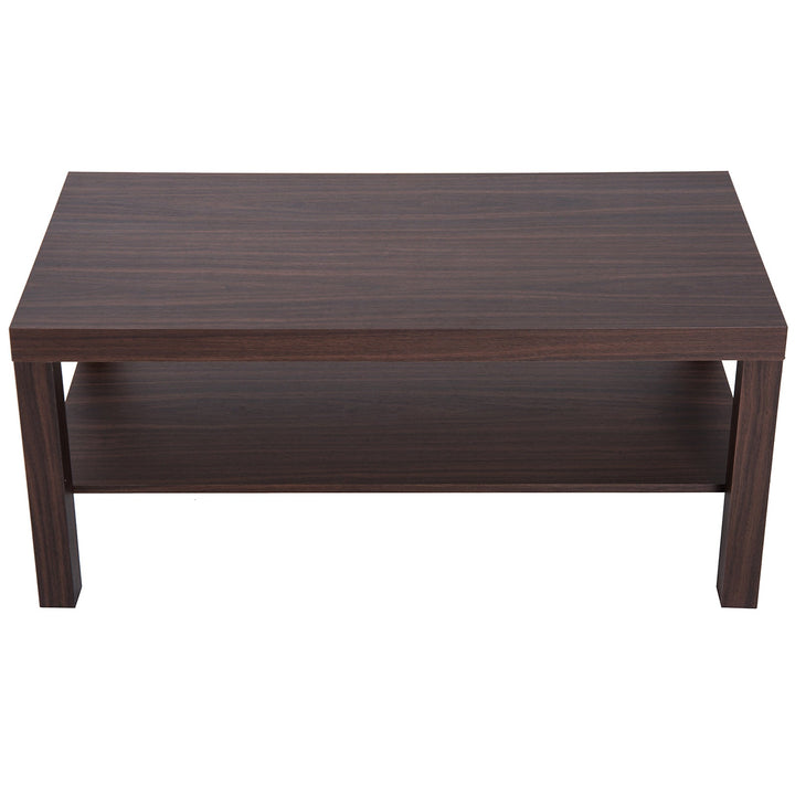 Mesa de Centro mesa de café de 2 níveis 90x45x40,5 cm Cor Nogal