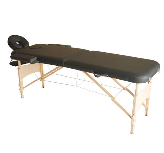 Marquesa Madeira Dobrável 182 x 60 cm Tatuagem Terapia Sofá-Cama Preto NOVO