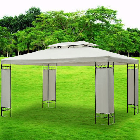 Substituição para Toldo 3x4m Transpirável com 8 Orifícios Pátio Jardim Acampamento Creme