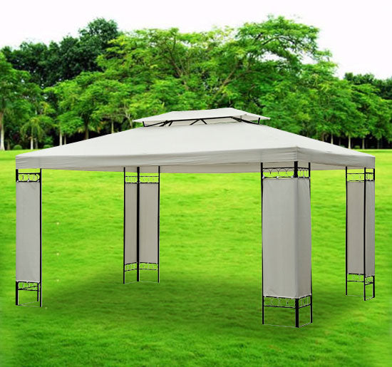 Substituição para Toldo 3x4m Transpirável com 8 Orifícios Pátio Jardim Acampamento Creme