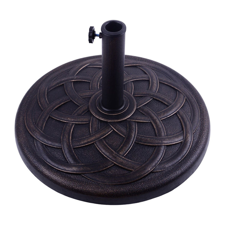 Base de Guarda-Sol Tipo Pé – Cor Bronze – Material Resina – F 57 x 35 cm