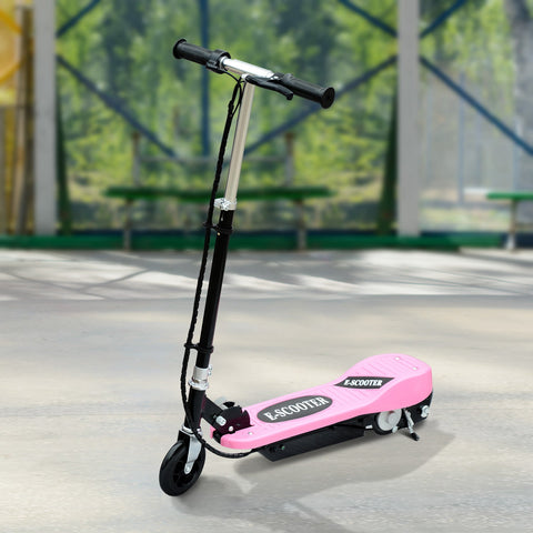 Trotinete Eléctrico Tipo Scooter com Guiador Ajustável – Cor Rosa - 81.5x37x96cm