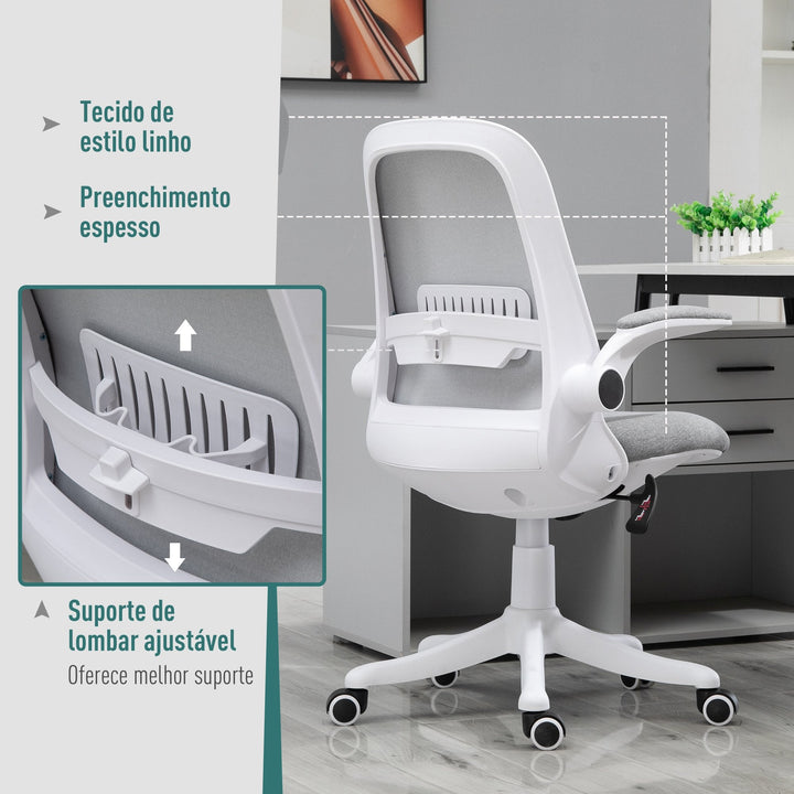 Cadeira de escritório giratória Função de inclinação Carga 120 kg 62,5x60x90-98 cm Cinza