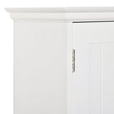 Armário Casa de Banho com 2 Portas Prateleira Interior Ajustável e Compartimento Aberto Móvel Auxiliar Suspenso Multiúso para Cozinha 60x20x70,5cm Branco