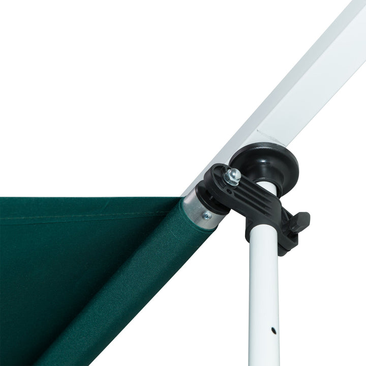Toldo Ajustável para Portas ou Janelas Pernas Telescópicas 200x150cm Verde