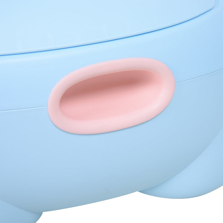 Bacio infantil penico para bebê removível em forma de hipopótamo com alças 40x30x23cm Carga 25kg Azul
