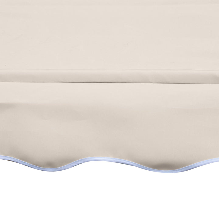 Toldo Manual Retrátil para Exterior 400x120x170-280cm Toldo Enrolável Altura Ajustável com Manivela Proteção Solar para Terraço Balcão Jardim Marrom Claro