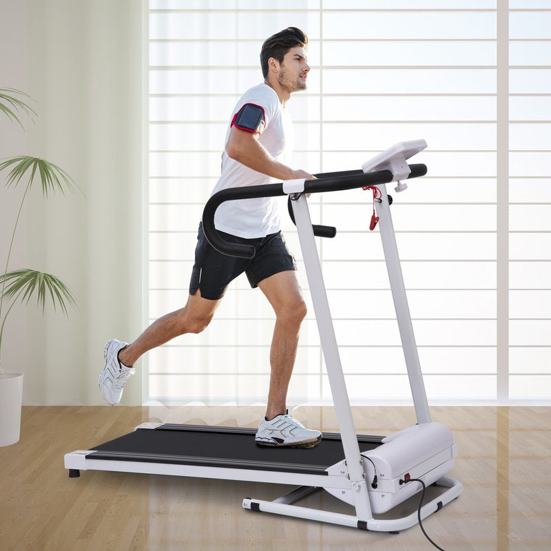 Passadeira Dobrável e Elétrica de 500W para Fitness 1-10Km/h com Visor LCD e Carga Máx. 110kg 125x61x118cm