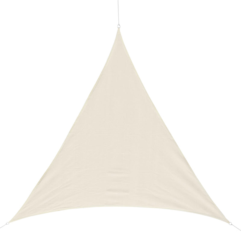 Toldo Vela triangular 3x3x3m para varanda jardim Cor Creme