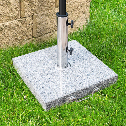 Base de guarda-sol para jardim de mármore com alça e rodas adequadas para vários guarda-sois