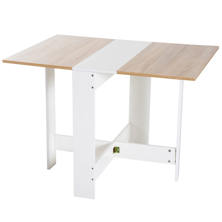 Mesa Dobrável Cozinha Sala de estar Mesa de apoio com 2 Abas Rebatíveis Economiza Espaço Design Moderno 103x76x73,5 cm Madeira