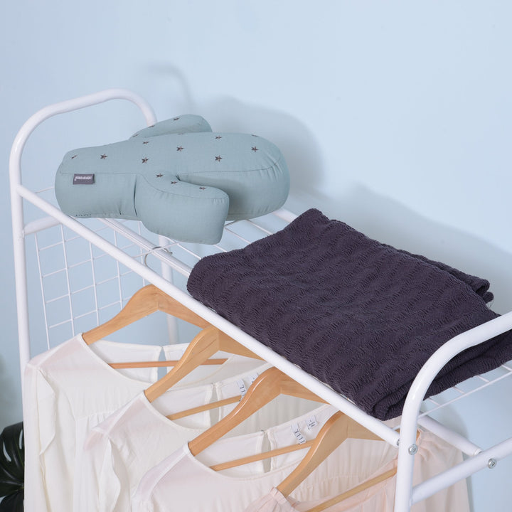 Cabide para Roupa com Varão Prateleiras, Gavetas para Organizar Roupa, Malas, Sapatos 99x47x185cm