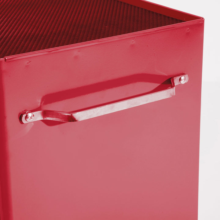 Carrinho de ferramentas com 5 Gavetas e 4 rodas Aço Vermelho 61,5x33x85cm
