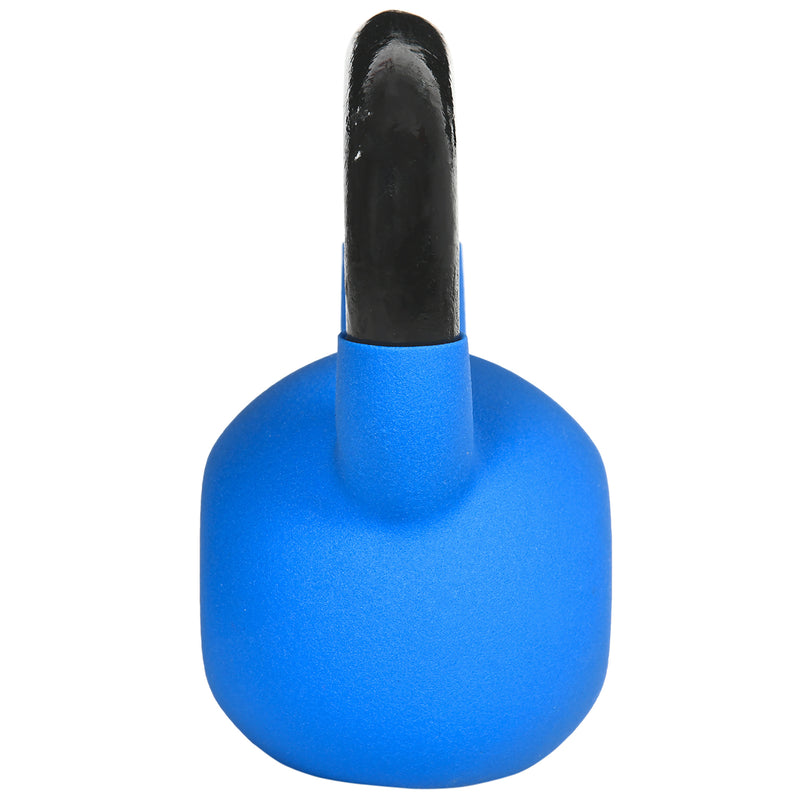 Kettlebell de 8kg de Ferro Fundido Haltere Kettlebell com Revestimento de Neoprene para Treinamento de Força Casa Ginásio 18x11x20cm Azul