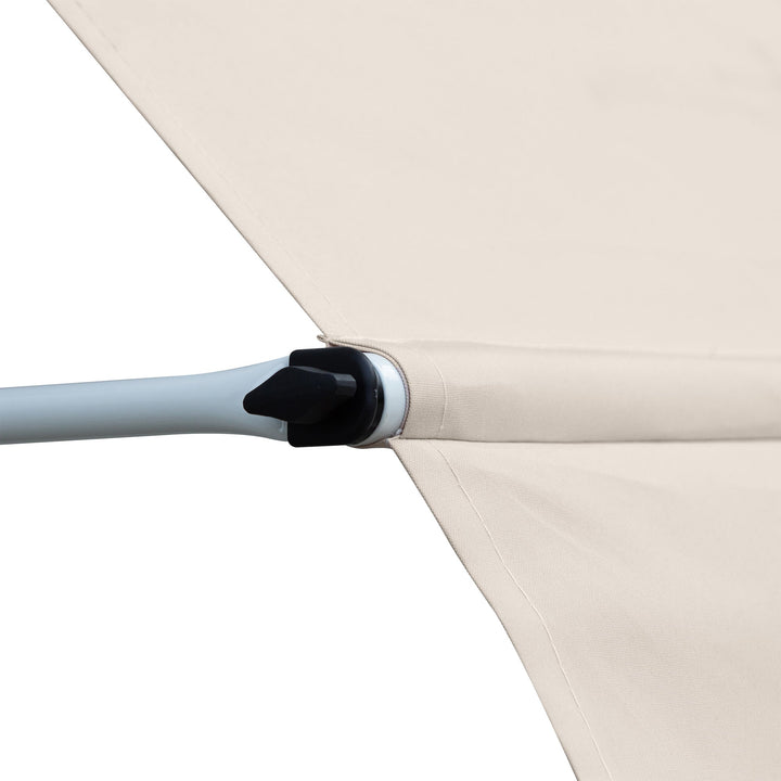Toldo Manual Retrátil para Exterior 400x120x170-280cm Toldo Enrolável Altura Ajustável com Manivela Proteção Solar para Terraço Balcão Jardim Marrom Claro