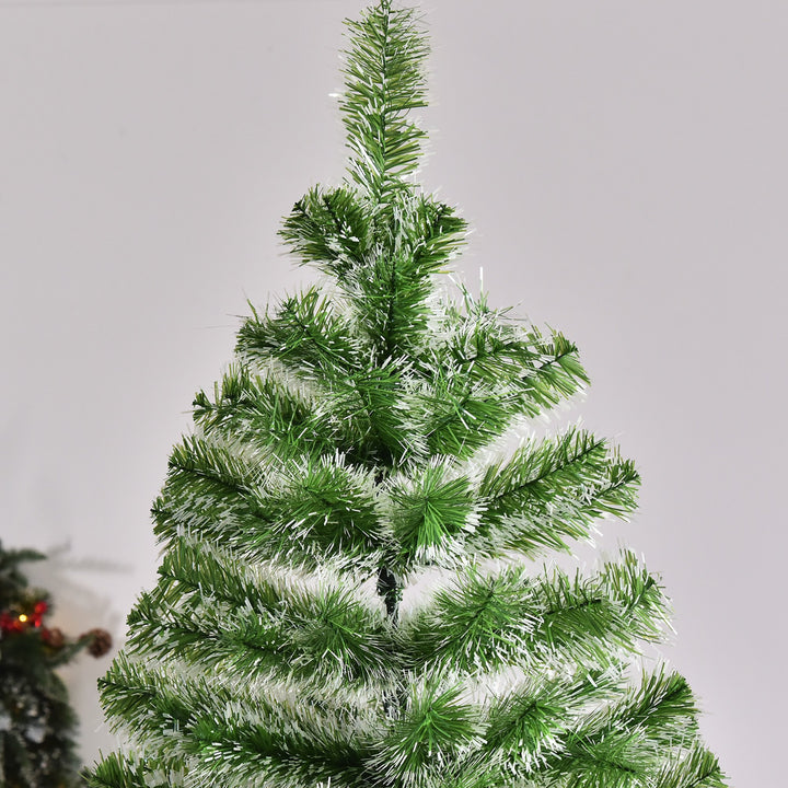 Árvore de Natal Artificial 210cm com 968 Ramos e Suporte de Metal Árvore de Natal para Decoração de Interior Sala de Estar Festas Ø100x210 cm Verde