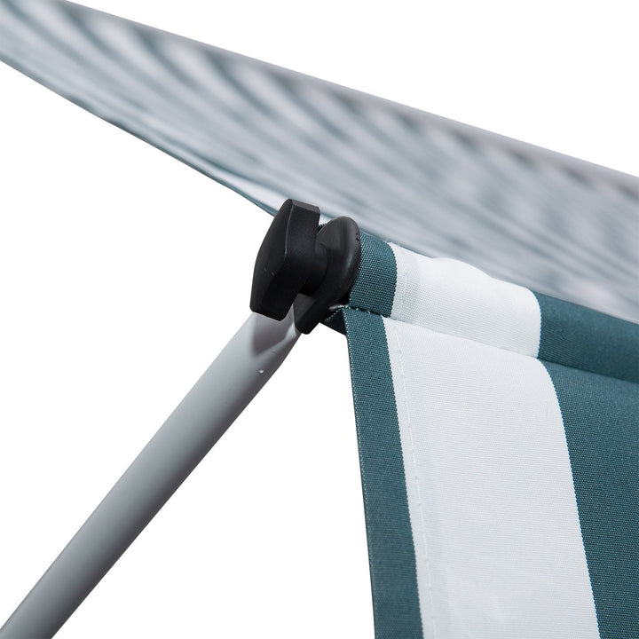 Toldo Manual Retrátil para Exterior 300x150x170-280cm Toldo Enrolável Altura Ajustável com Manivela Proteção Solar para Terraço Balcão Jardim Verde
