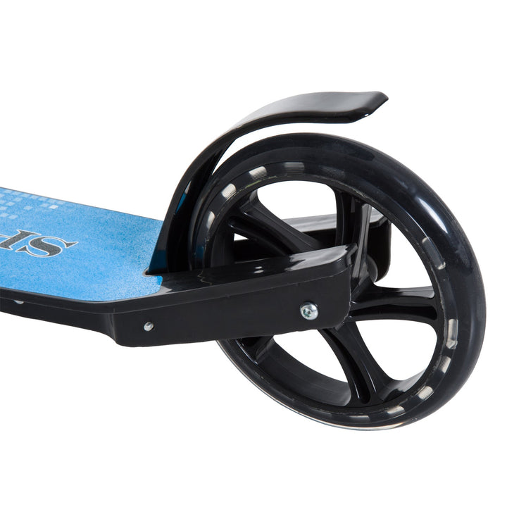 Trotinete para Crianças Scooter Dobrável Guiador Regulável Quadro Alumínio Leve e Estável Carga 100kg Branca - 68x34x60-73,5cm