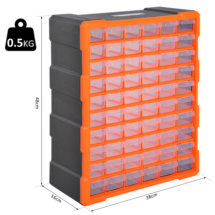 Gabinete Organizador Ferramenta 60 gavetas tipo Prateleira DIY Gabinete Gaveta Caixa de Ferramentas 38x16x47.5 cm PP