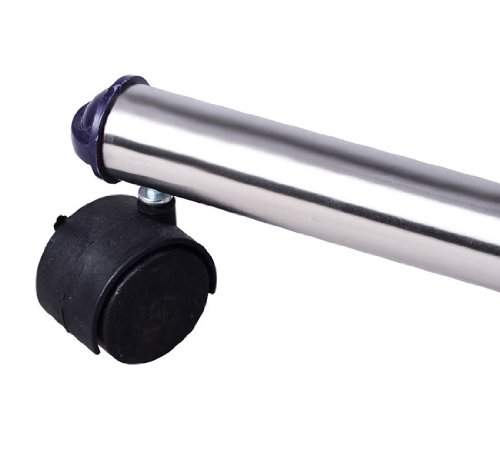 Cabide com rodas para pendurar roupas Ajustável na altura 86-95x45x160-170 cm cromado