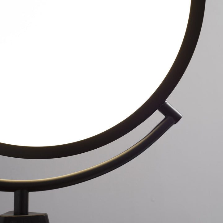 Candeeiro de Pé Moderno Candeeiro de Pé com Luz LED de 20W Ecrã Giratório Tripé de Metal e Interruptor de Pé para Sala de Estar Dormitório Escritórios 60x60x163cm Preto