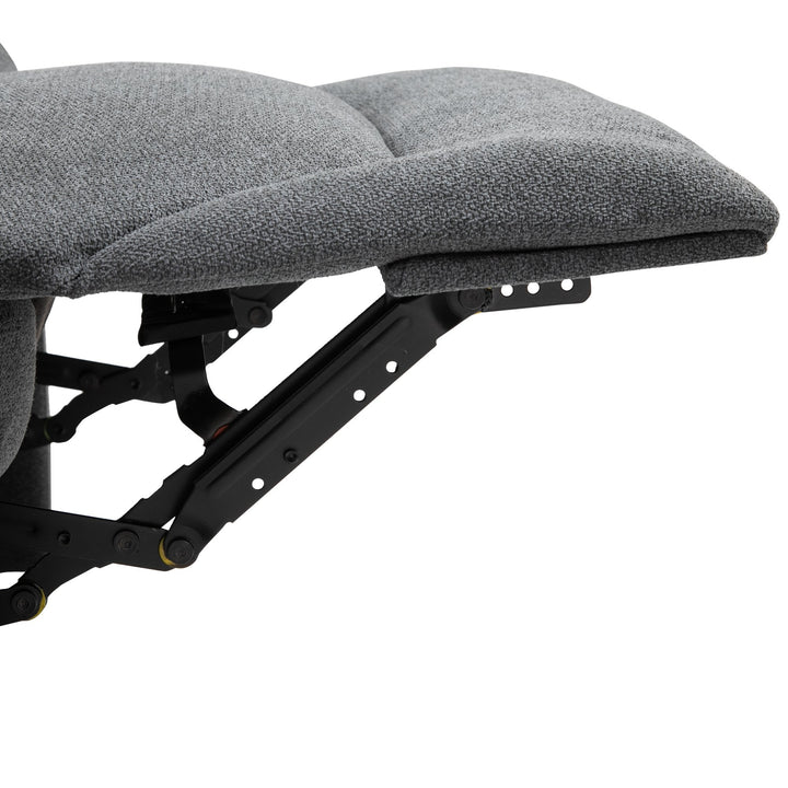 Cadeira Reclinável Ergonômica 150 ° Apoio para os pés Almofada Acolchoada 97x96x105,5 Cinza