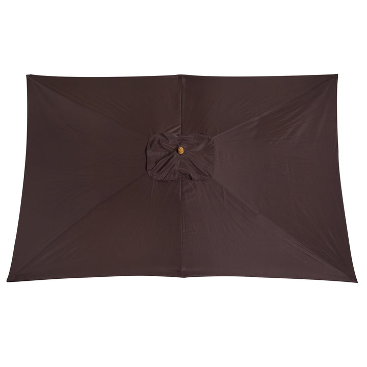 Guarda-sol para Varanda Pátio e Jardim - Mastro de Madeira - Cor: Marrom - 200x295x255 cm