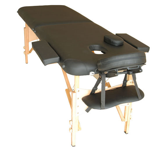 Marquesa Madeira Dobrável 182 x 60 cm Tatuagem Terapia Sofá-Cama Preto NOVO