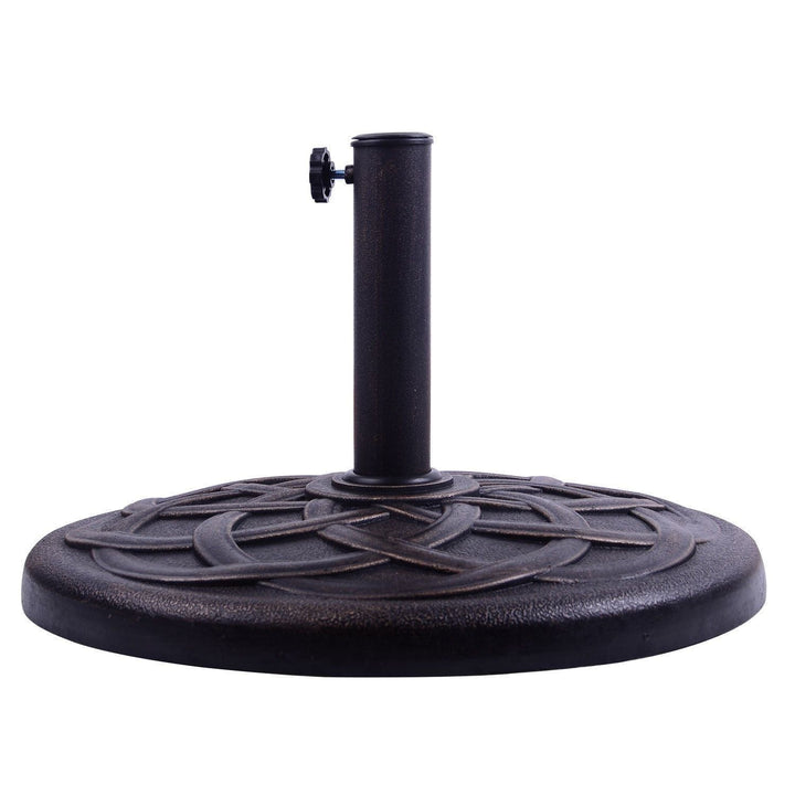 Base de Guarda-Sol Tipo Pé – Cor Bronze – Material Resina – F 57 x 35 cm