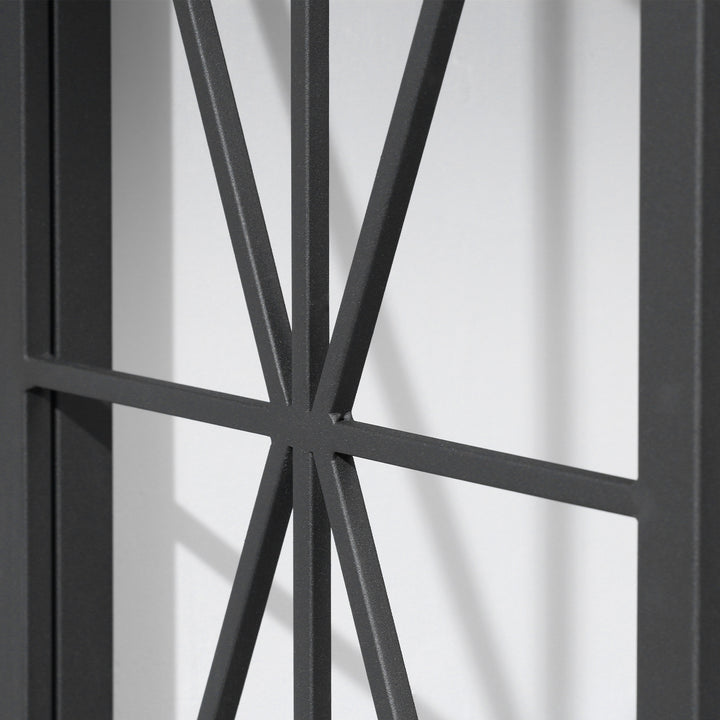 Consola Mesa de Entrada Estilo Industrial com Estrutura em Metal Dobrável e Bancada de MDF para Sala de Estar Entrada Corredor 100x38x80cm Marrom e Preto