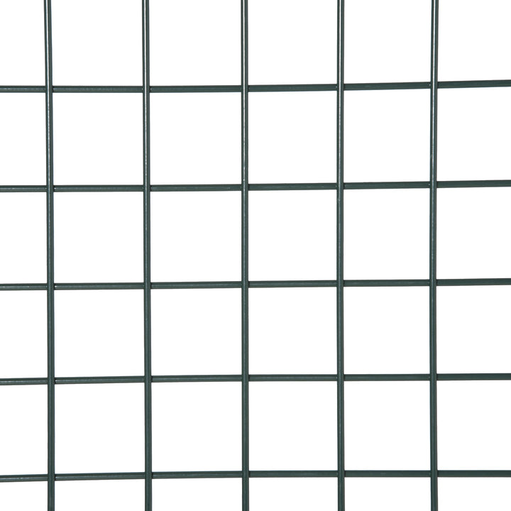 Porta para Vedação de Jardim de Aço com Maçaneta de Fechadura e 3 Chaves Porta de Vedação para Exterior Pátio Terraço 97x150cm Verde