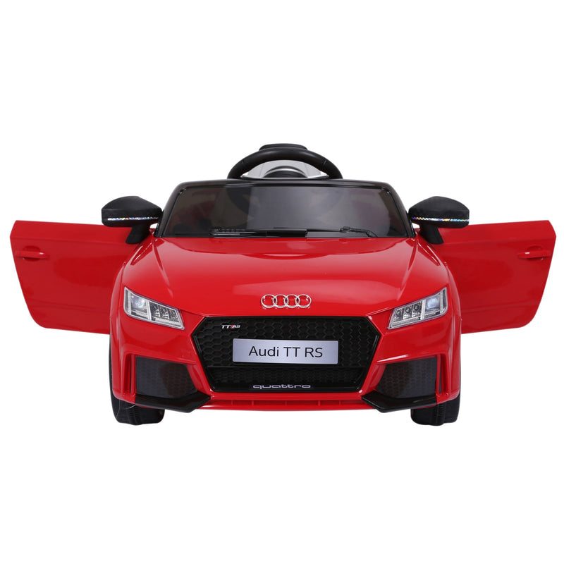 Carro elétrico infantil Audi TT RS acima de 3 anos Bateria 6V Carga 30 kg Vermelho 103x63x44cm