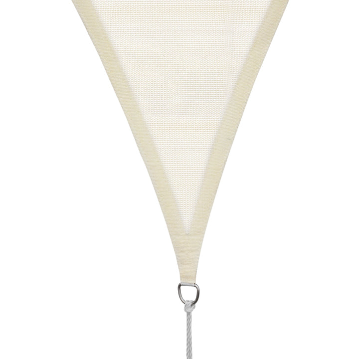 Toldo vela triangular 4x4x4m para jardim varanda Creme