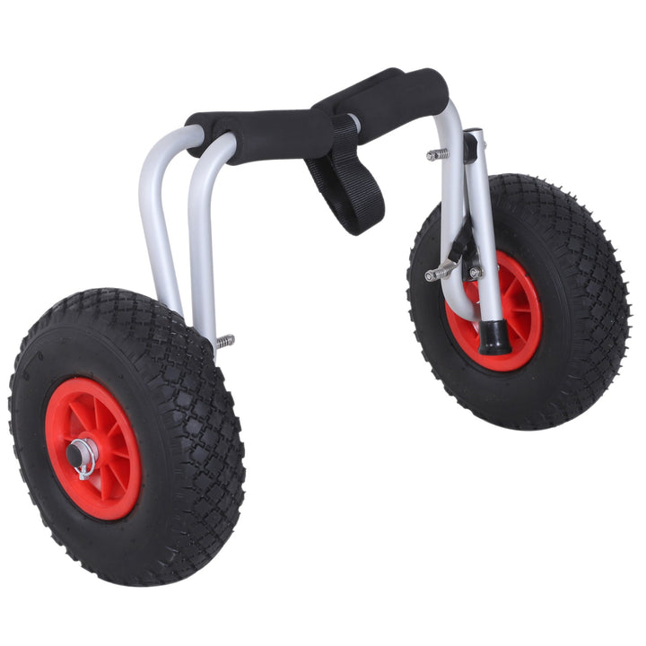 Reboque de trasporte dobrável com rodas para Caiaque canoa Carga 60kg 60x30x37cm