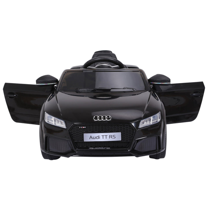 Audi TT elétrico infantil para crianças acima de 3 anos com controle remoto música luzes bateria 6V carga 30 kg 103x63x44cm Preto