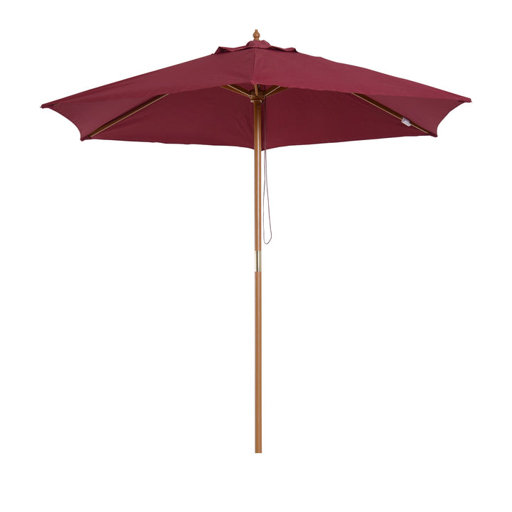 Parasol Pátio Terraço Jardim Diâmetro 2,5m Altura 2,3 m Cor Vinho