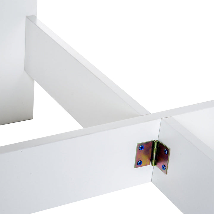 Mesa Dobrável Cozinha Sala de estar Mesa de apoio com 2 Abas Rebatíveis Economiza Espaço Design Moderno 103x76x73,5 cm Madeira